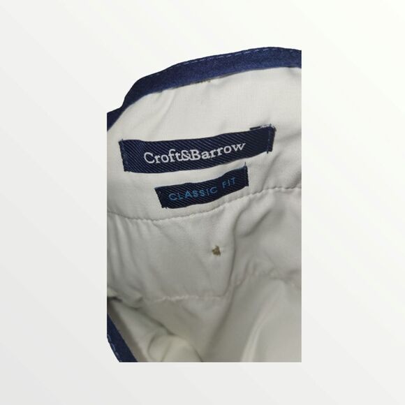 Croft & Barrow Classic Fit beige flat pants 36x32 - Picture 9 of 10